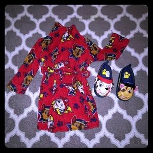 Paw Patrol Robe With Matching Shoes
